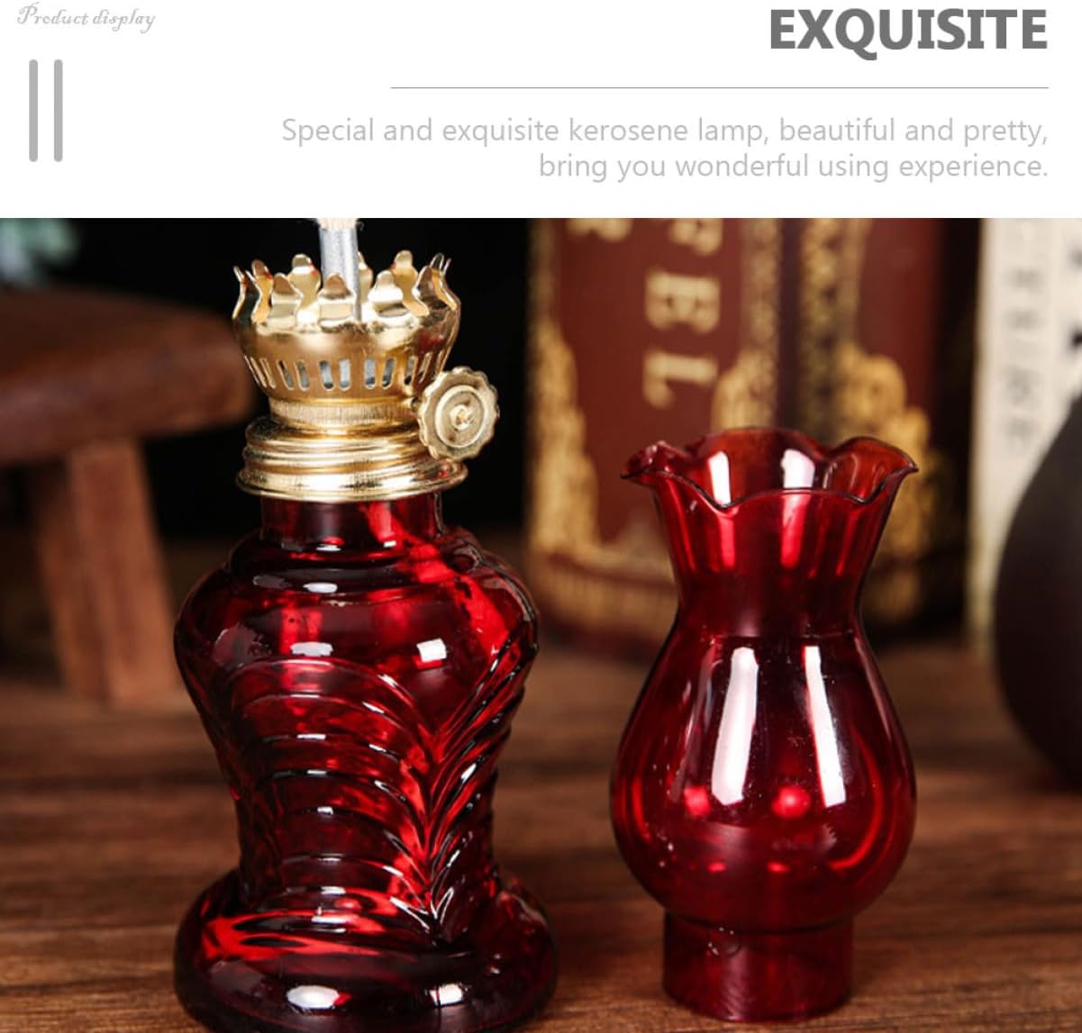 PRETYZOOM 2pcs Retro Oil Lamp Chamber Kerosene Lamp Oil for Indoor Outdoor Vintage Lantern