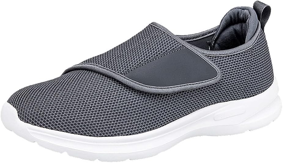 Zapatillas Diabéticos para Mujer Hombre Cómodas Ligeras Ancho Antideslizantes Respirable Ajustable Ortopédico Zapatos para Caminar Pies Sensibles Hinchados