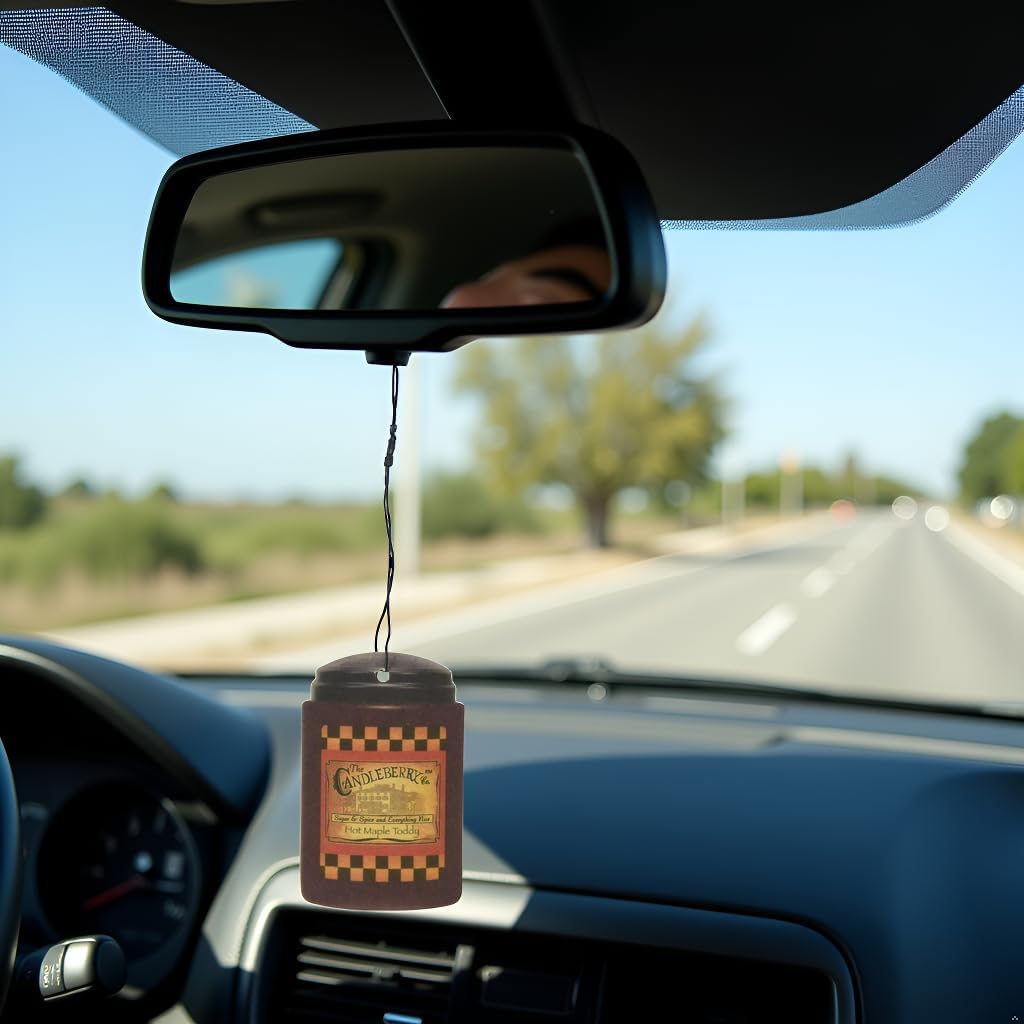 Candleberry Hot Maple Toddy Car Freshener X3