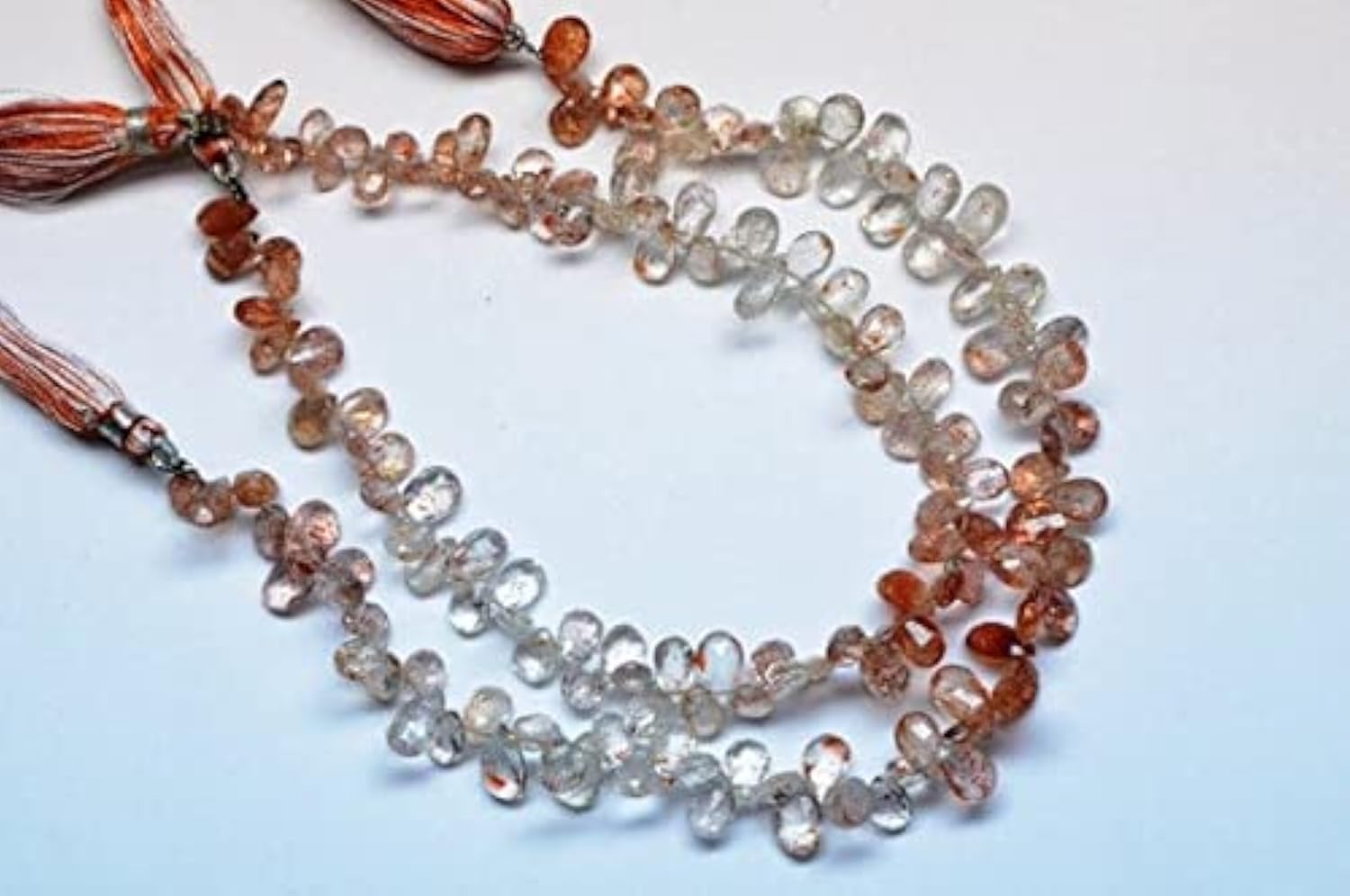 Pierre de soleil 7-8mm briolette facettée pour remplacer les perles ternes de vos bijoux