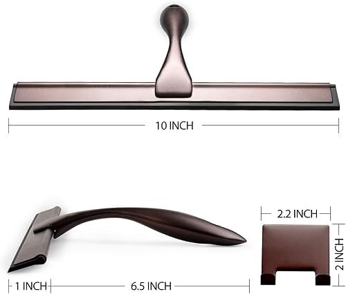Miniatura 47 de HIWARE - Limpiavidrios multiuso para limpieza de puertas de ducha, baño, ventana y cristales de auto, hecho de acero inoxidable Negro