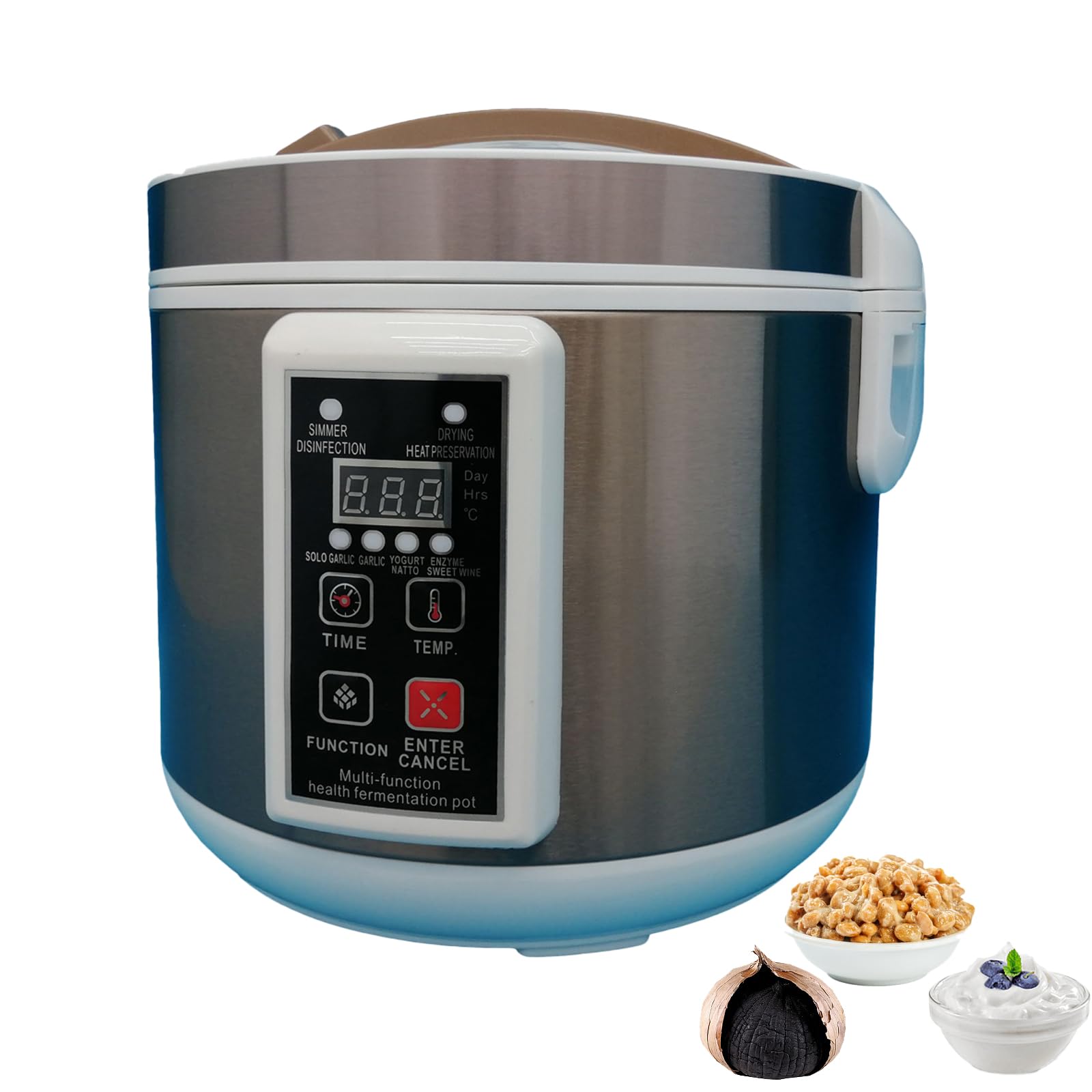 WYDDDARY 6L Multi-functional Health Fermentation Pot Black Garlic Fermenter Automatic Intelligent Fermenter for Yogurt Natto Sweet Rice Wine Fruit Vinegar 110V