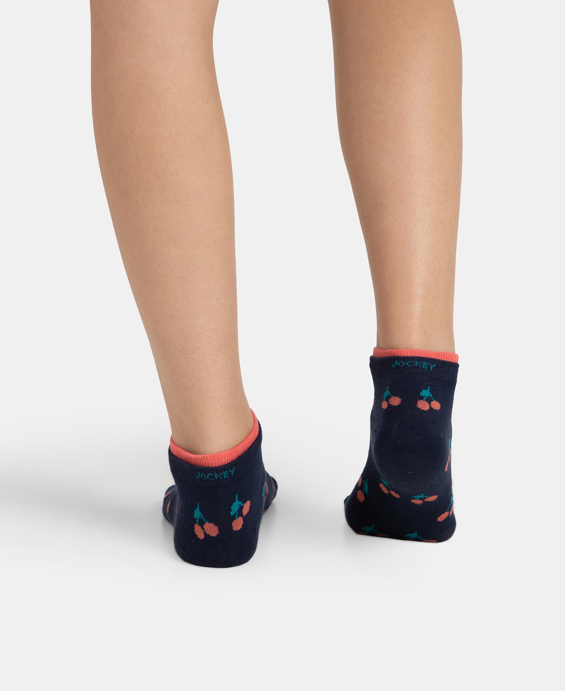 Jockey 7480 Women's Compact Cotton Stretch Low Show Socks with StayFresh Treatment (Pack of 2)_Peacoat & Oat Meal_FREE SIZE - Image 10 thumbnail