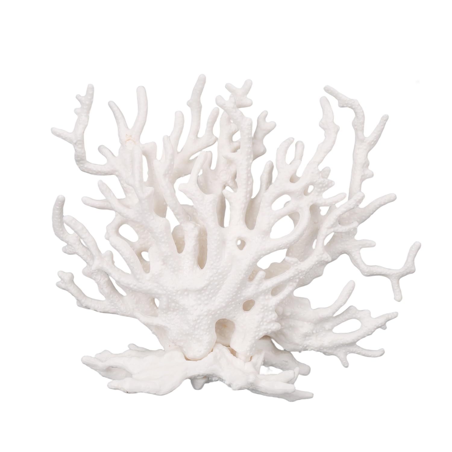 Tinoaly Décorations pour Aquarium, Récif de Corail en Résine Blanche Ornements Créatifs et Réalistes pour Paysage d'Aquarium