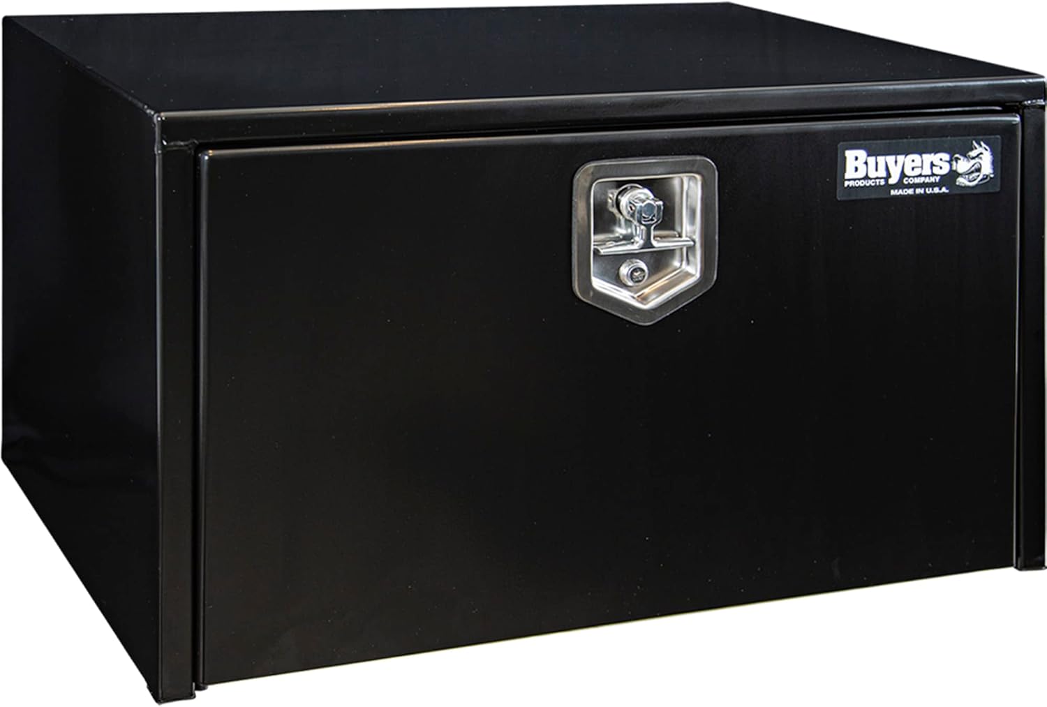 Buyers Products 1702303 Black Steel Underbody Truck Box with T-Handle Latch, 18 x 18 x 30 Inch, Contractor Toolbox For Organization And Storage, Job Tool Chest 18x18x30 inches Truck Box