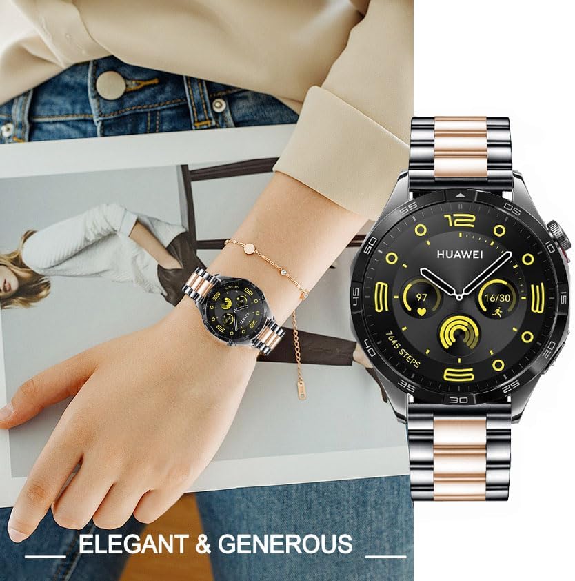 Miniatura 5 de Correas compatibles con Samsung Galaxy Watch de 1.81 pulgadas Galaxy 3 de 1.772 pulgadas, correa de repuesto de metal de acero inoxidable para