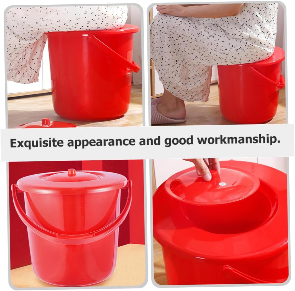 Unisex Portable Chamber Pot for Adults Boys and Girls Urinal Bottle Handle for Night Use for Elderly Pregnant Women and Disabled Easy to Clean Lightweight Design