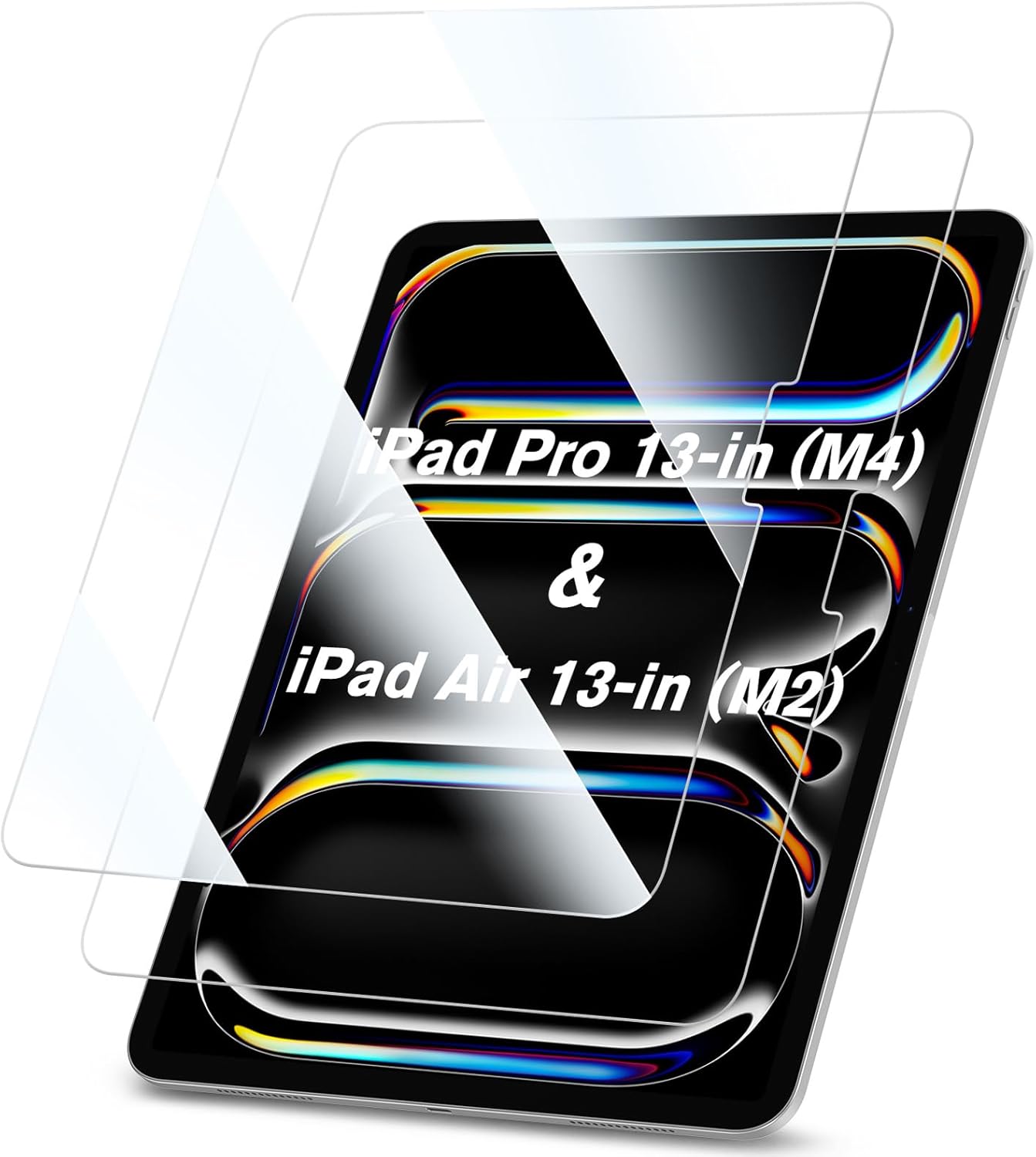 Fintie 2-Pack Screen Protector for iPad Pro 13-inch (M4) 2024 / iPad Air 13-inch (M2) 2024, HD Clear 9H Tempered Glass Film with Face ID & Apple Pencil Pro Compatible, Anti Scratch & Case Friendly Fintie 2-Pack Screen Protector for iPad Pro 13-inch (M4) 2024 / iPad Air 13-inch (M2) 2024, HD Clear 9H Tempered Glass Film with Face ID & Apple Pencil Pro Compatible, Anti Scratch & Case Friendly