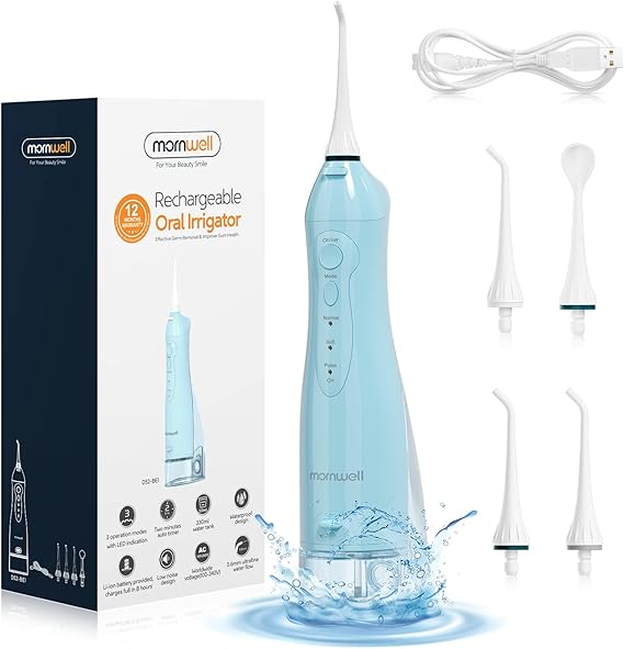 Mornwell Water Flosser for Teeth Portable Oral Irrigator Water Dental