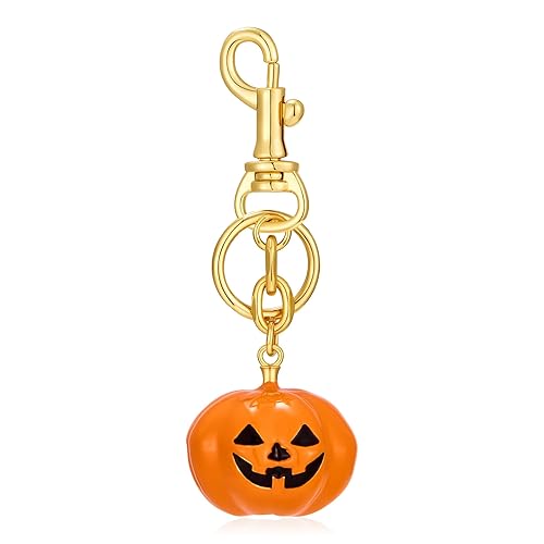 Halloween Pumpkin Charm Keychain for Keys Purse Decor Festive Gift