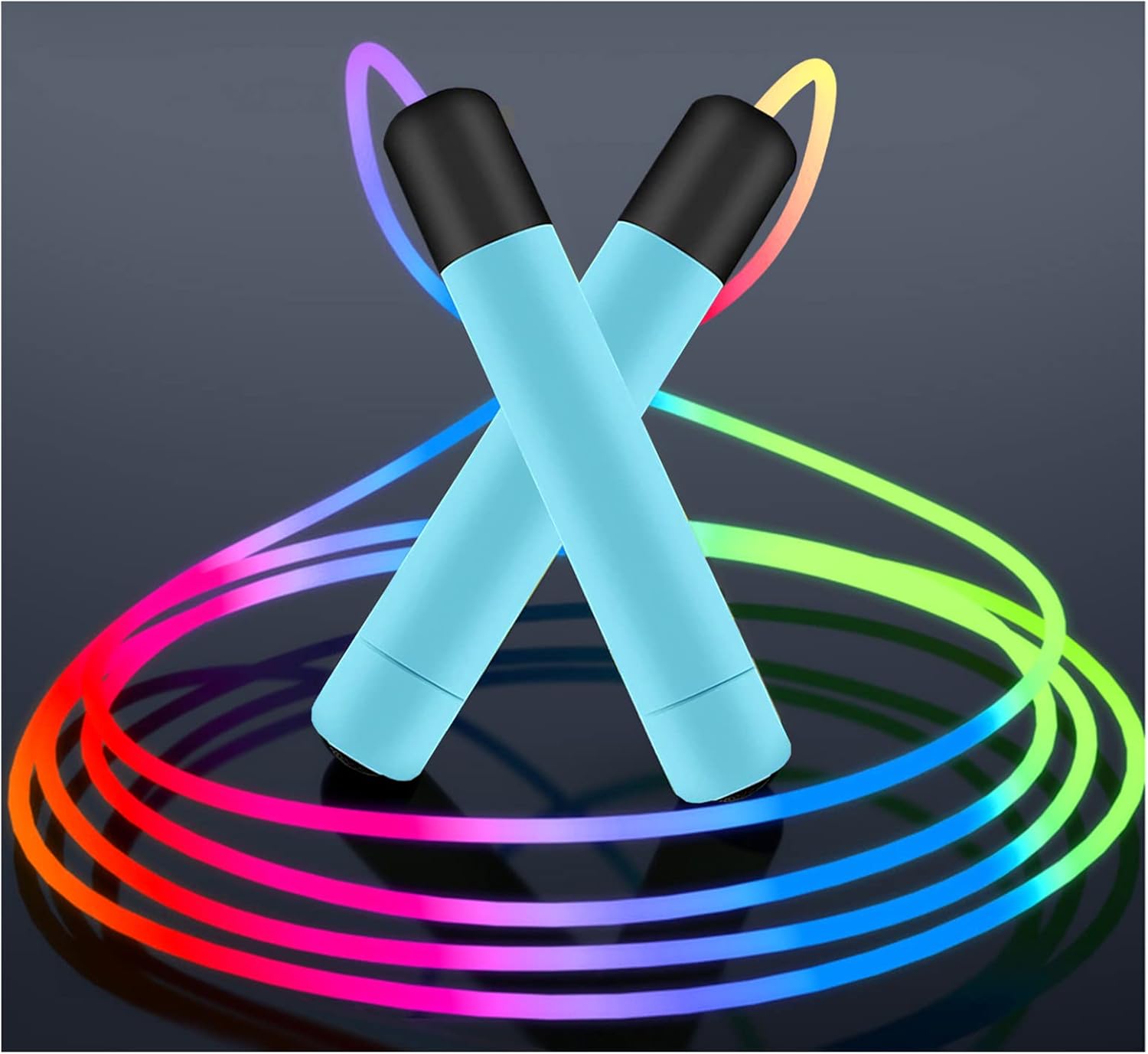 Glowing Jump Ropes Skipping Rope for Kids Develop Children’s Sports Interest Men Women Fitness Exercise Indoors Outdoors Cool LED Light Rope Adjustable Jumping Rope