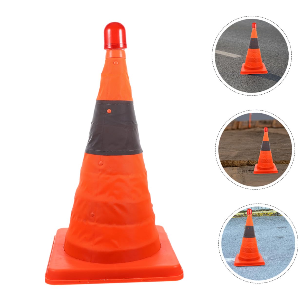 Cône de Sécurité Routière Pliable LED 45cm Lot de 2 Orange