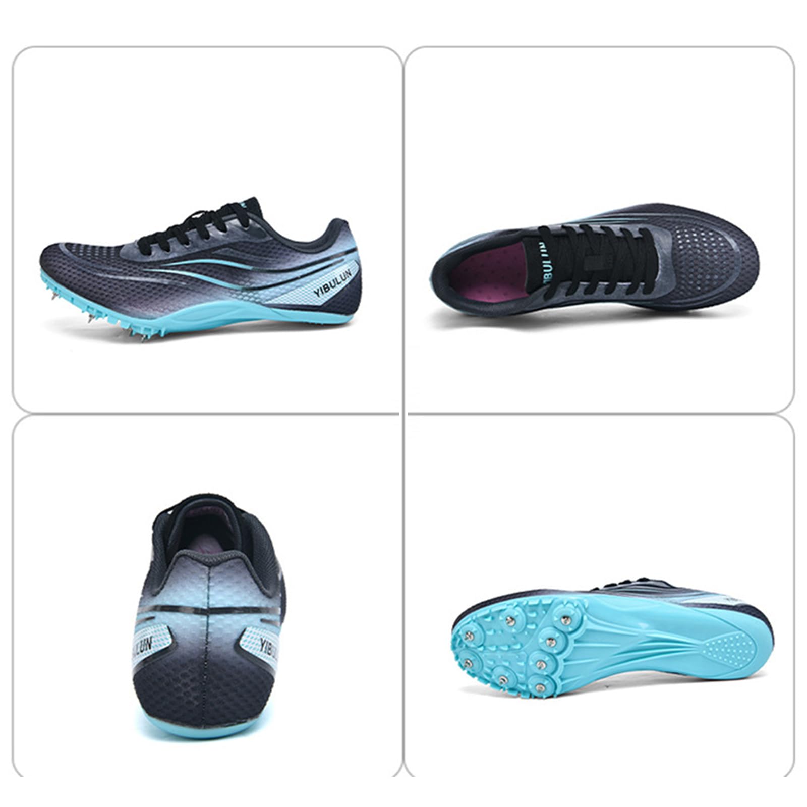 8 Spikes Leichtathletikschuhe Herren Leicht Atmungsaktive Turnschuhe Spike-Schuhe rutschfeste 100–400 Meter Sprintschuhe