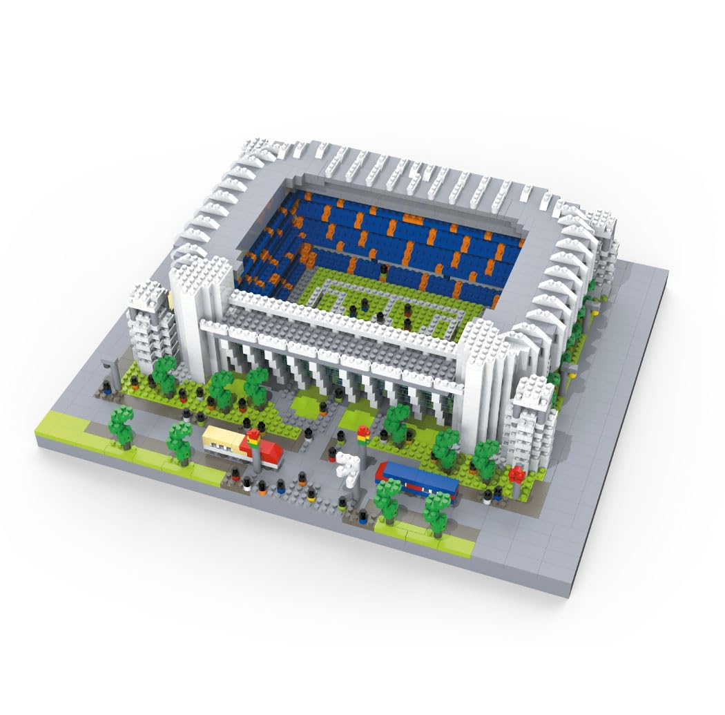 Architecture Model to Assemble with Miniature Blocks. Football Stadium in Madrid, Spain.