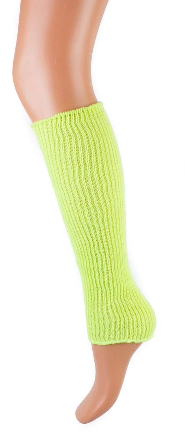 Mytoptrendz Girls Neon Yellow Mytoptrendz® Leg Warmers 40Cm Long Costume Dance Fashion Legwarmers (Neon Yellow)