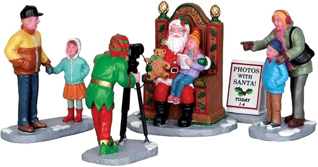 Lemax Christmas Village, Photos With Santa 5pcs