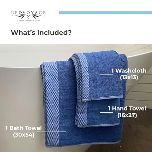Bedvoyage 100% Organically Grown Viscose Derived From Bamboo Towels - 8Pc Highly Absorbent, Extra Large Organic Bath Towels, Washcloth & Luxury Hand Towels - Hotel Quality Towels Sage #TOP6