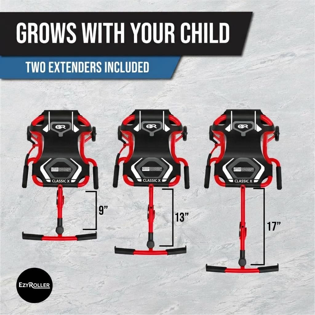 EzyRoller Classic X veicolo per bambini da 4 a 14 anni triciclo trike scooter a tre ruote veicolo divertente a tre ruote (rosso)