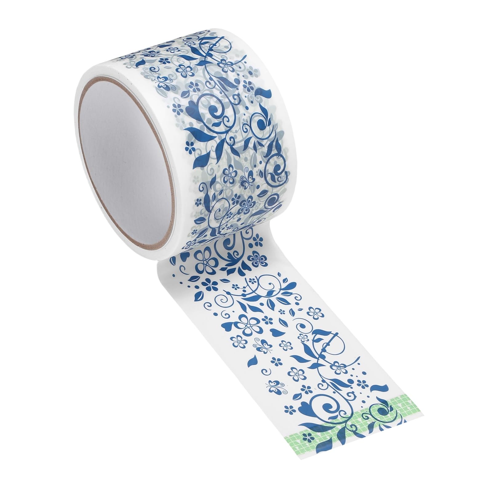 PATIKIL 98 ft Chinoiserie Flower Washi Tape, Washi Tape Stickers Bulletin Board Borders Decorative Sticker for DIY Craft Blackboard Scrapbook Office Home Decor, Blue Five-petaled Flower