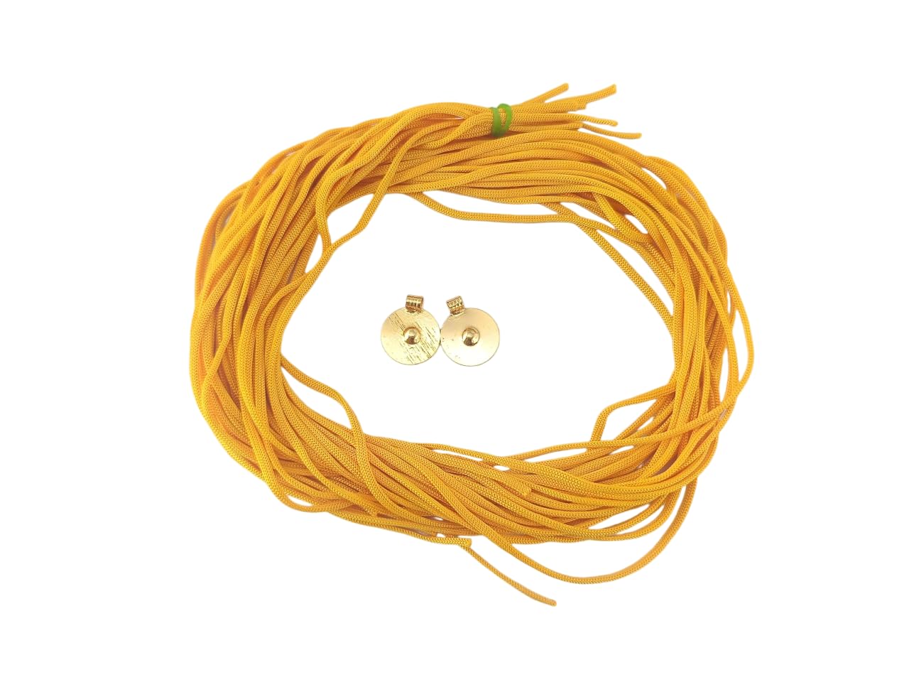 Mangal Sutra small plain brass tali pendent Pack of 2 + Yellow Thread-image-22
