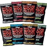 (8 Pack) 1 lb Smoker Pellets Variety Pack, Wood Smoking Pellets, BBQ Pellets for Smoker, Wood Pellets, Smoking Pellets for Smoker, Pellet Grill Pellets, Hardwood Pellets - Intended for Ninja Woodfire