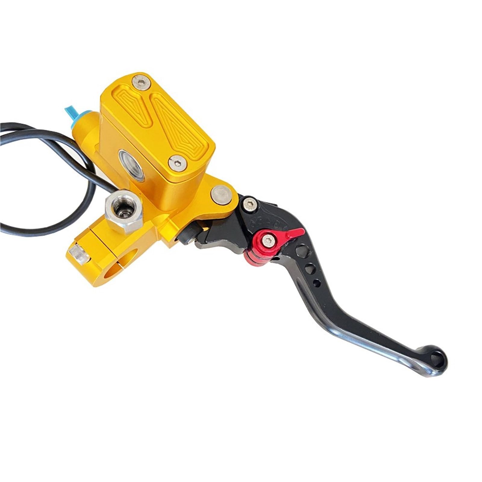 IUKMR Motorcycle Clutch Brake Lever CNC Hydraulic Brake Clutch Pump Master Cylinder Lever Cable Universal Motorcycle Motorbike Handle(G Right Pump A)
