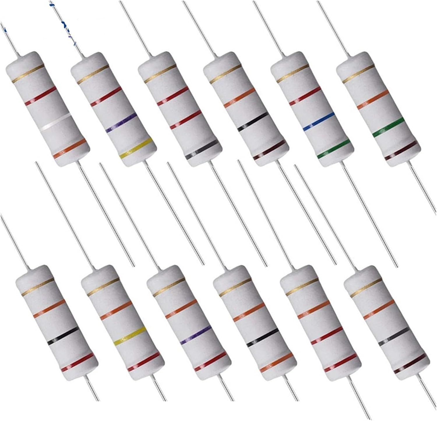 10 PCS 5W Carbon Film Resistors 5% Ring Power Resistor 0.01~0.91 Ohm (Size : 0.3 Ohm)