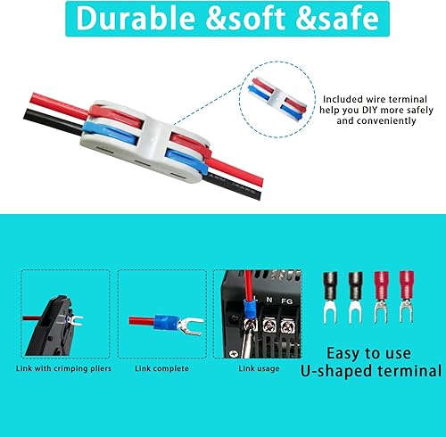 Miniatura 6 de Adaptador de batería de rueda eléctrica para Makita 18V LXT batería con fusible e interruptor conector 14 AWG para BL1850B, BL1860B, BL1830B,