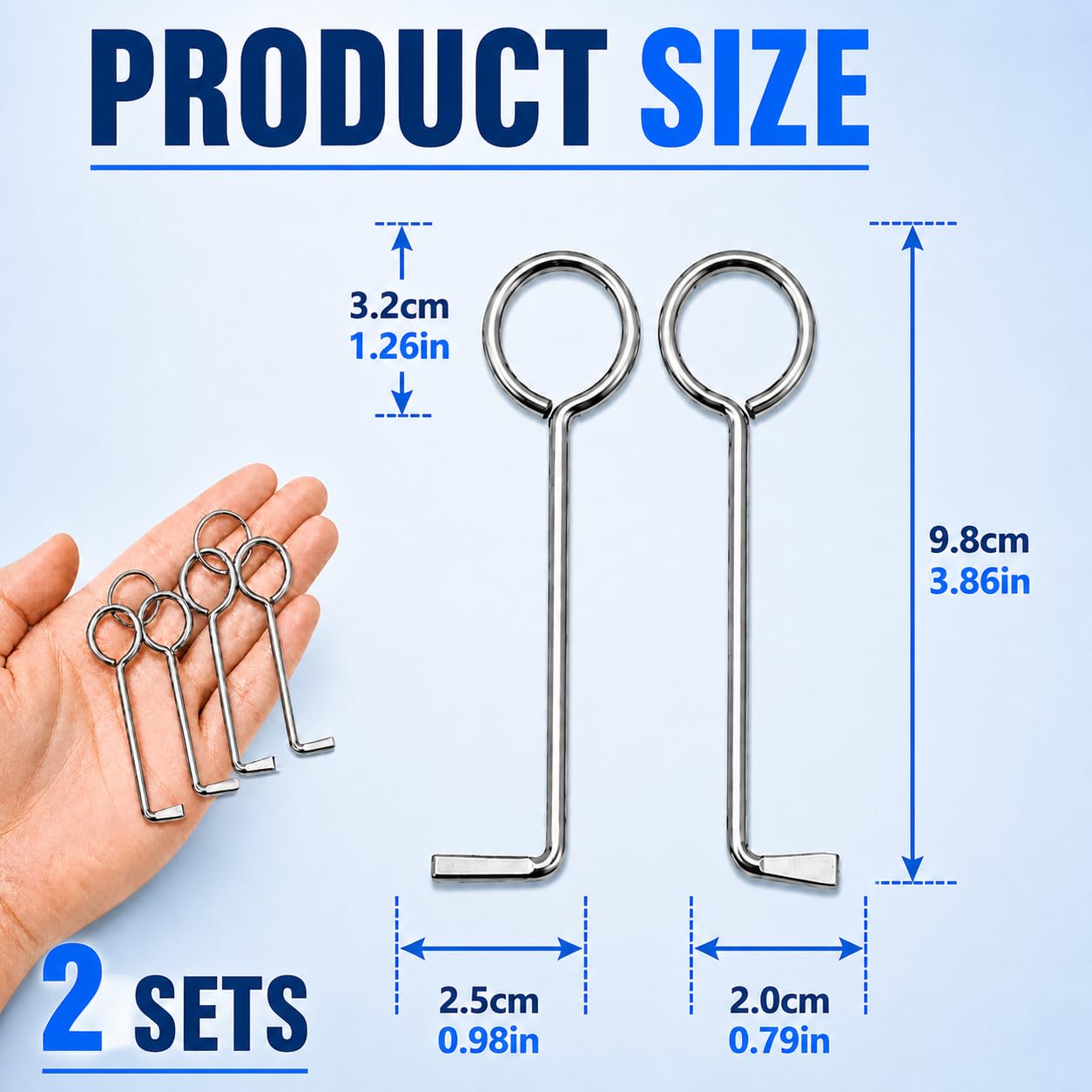 4PCS Clés à Serrure Professionnelles Universelles, Passe-Partout, Clé Universelle pour Porte Intérieure, Ouvre-Portes pour Serrure de Chambre et Porte Clef, Clef Universelle pour Serrures