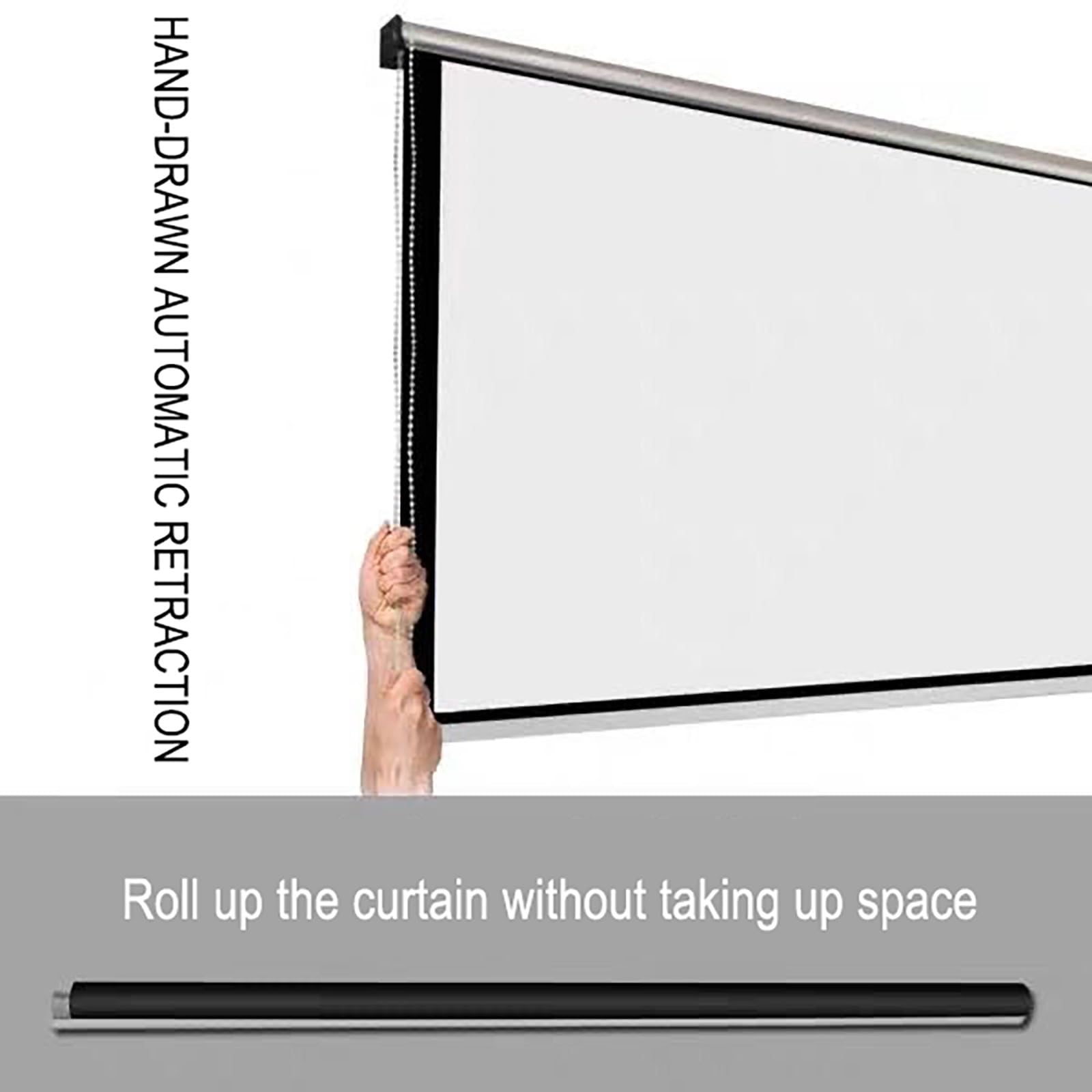 Amazon.co.jp: HD 手動プロジェクター スクリーン、しわになりにくい