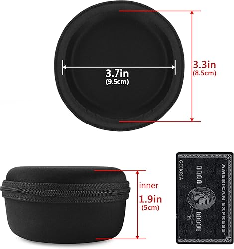 Miniatura 4 de Geekria Shield - Funda para auriculares compatible con Koss Porta Pro PP, Sony Xperia Ear Duo True, bolsa de transporte de viaje de repuesto (negro)
