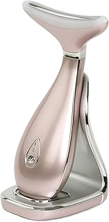 VRAIKO Lily Neck massage du visage, dispositif de rajeunissement de la peau avec thérapie thermique, LED à triple action et Vibration, pour soulager et resserrer anti-âge