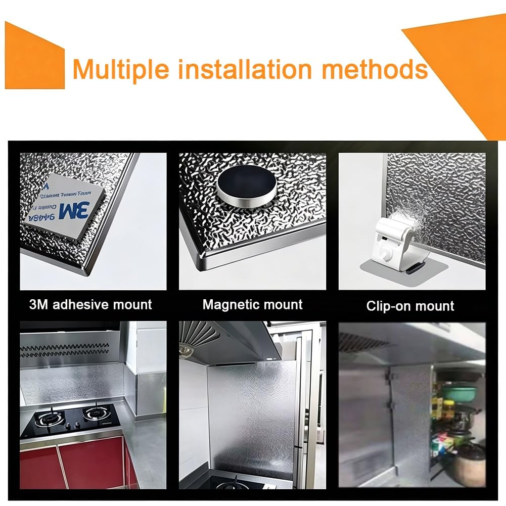 Panel De Protección Térmica, Aislamiento Para Altas Temperaturas - | Alfombrilla De Aluminio Con Protección Térmica Para Parrilla, Estufa, Horno Y Refrigerador(Silver-A,60x60cm)