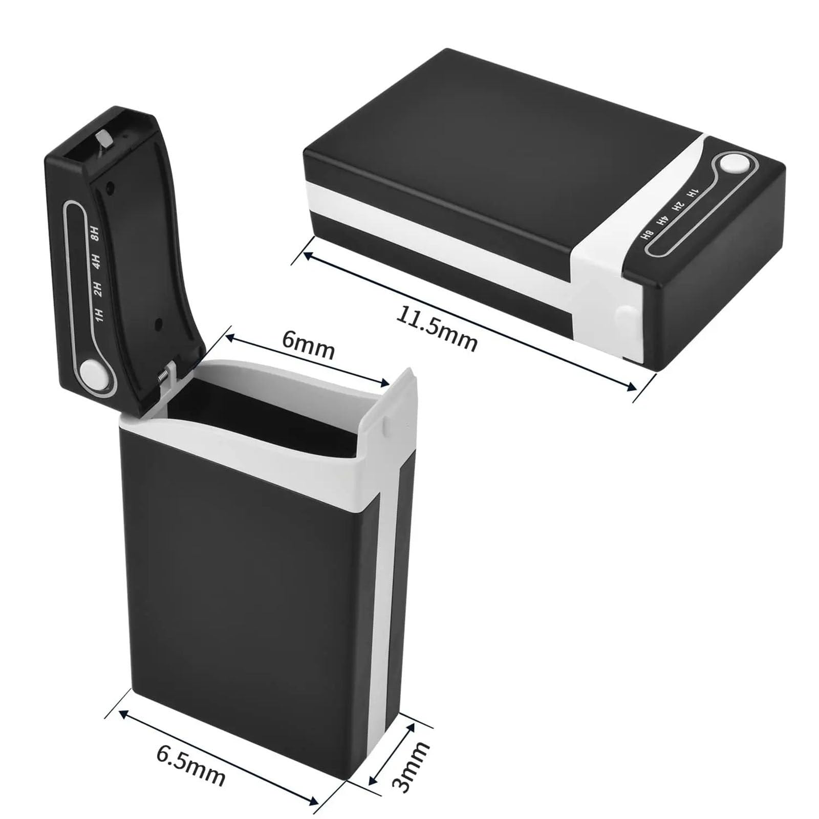 Amazon.com: HDGISBXK 20 Smart Cigarette Case USB Rechargeable Metal Cigarette  Case Timer Lock LED Display Smoking Cessation Control Device,C : Health &  Household