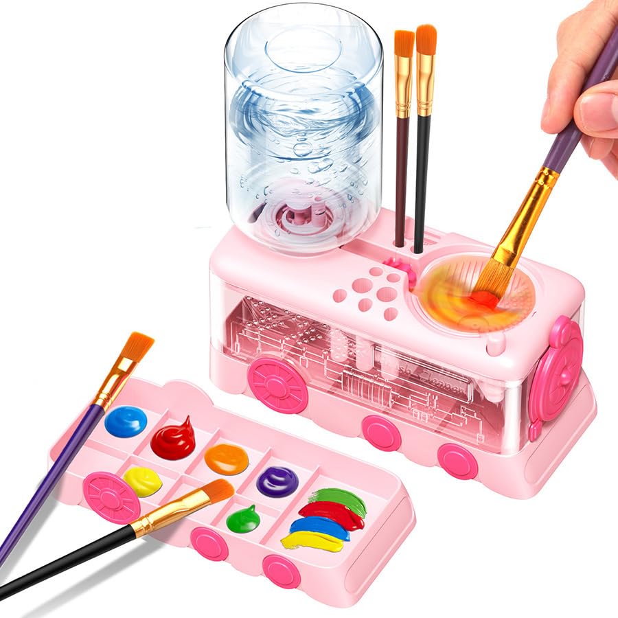 Paint Brush Cleaner with Paint Tray