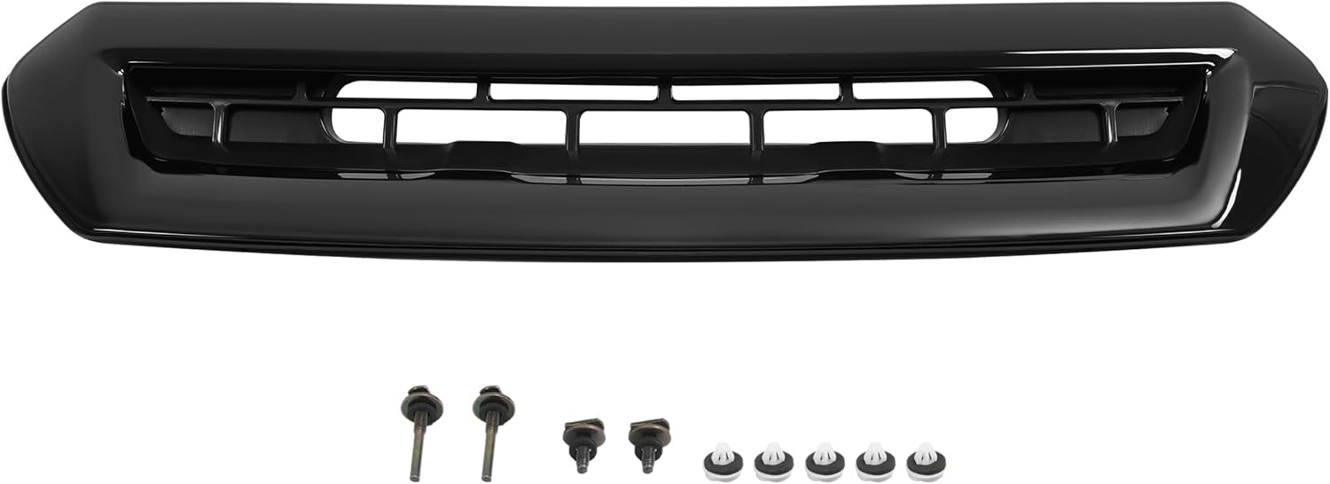 ALMULOO Hood Vent Compatible with 2017-2019 Chevy Chevrolet Silverado 2500 HD/3500 HD Replace for 84240941 GM1231102 Hood Front Hoods Air Intake Vent Cooling Scoop Plastic(ABS) Painted Black