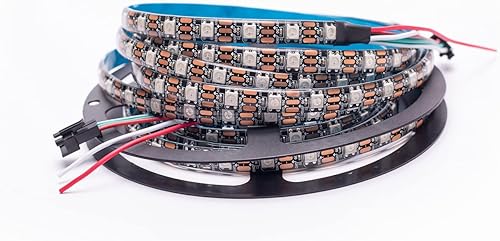 Miniatura 2 de WS2812B Tira de luz LED direccionable individual 60Pixelsm SMD 5050 RGB Pixel Strip DC5V (16.4FT 300LEDS impermeable IP65, PCB negro)
