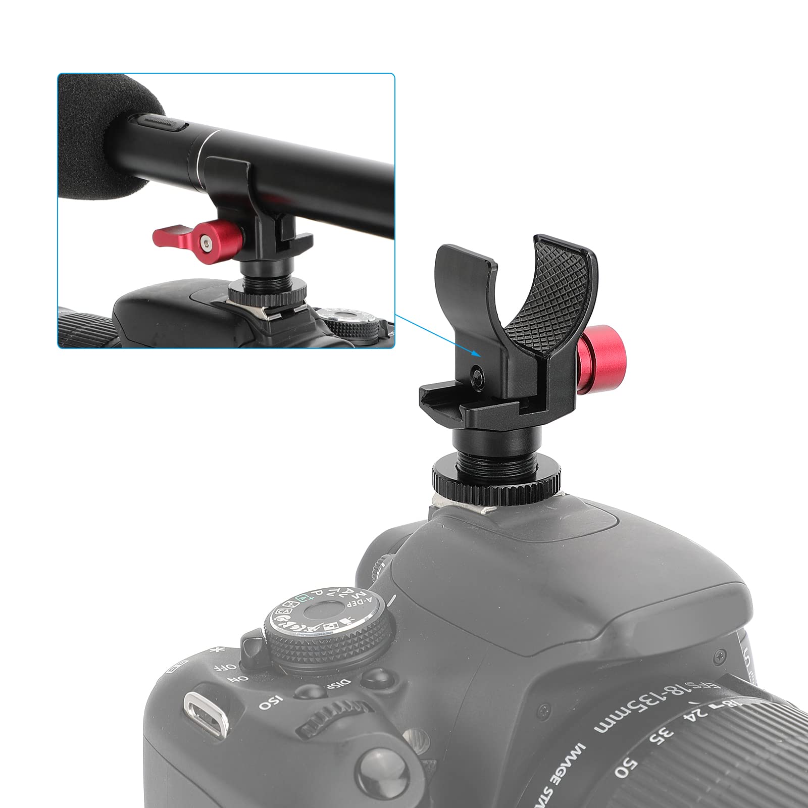 CAMVATE Soporte para micrófono con Adaptador de Zapato - 3138