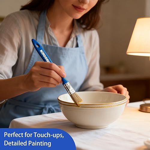 Miniatura 33 de Pincel económico de 30 piezas (1/2, 1, 1.5, 2, 2.5 pulgadas), pinceles de pintura de cerdas para el hogar, juego de pinceles de pintura, pinceles