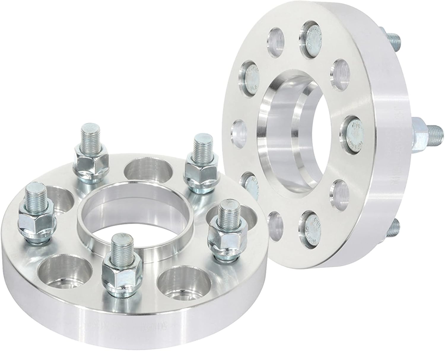 5x110 Hubcentric Wheel Spacers 1 inch Thick Hub Bore 65.1mm with 12x1.25 Studs Wheel Spacers Fit for Dart 2013-2016 for Cherokee 2014-2018 - Silver 5 Lug Wheel Spacers 2Pcs