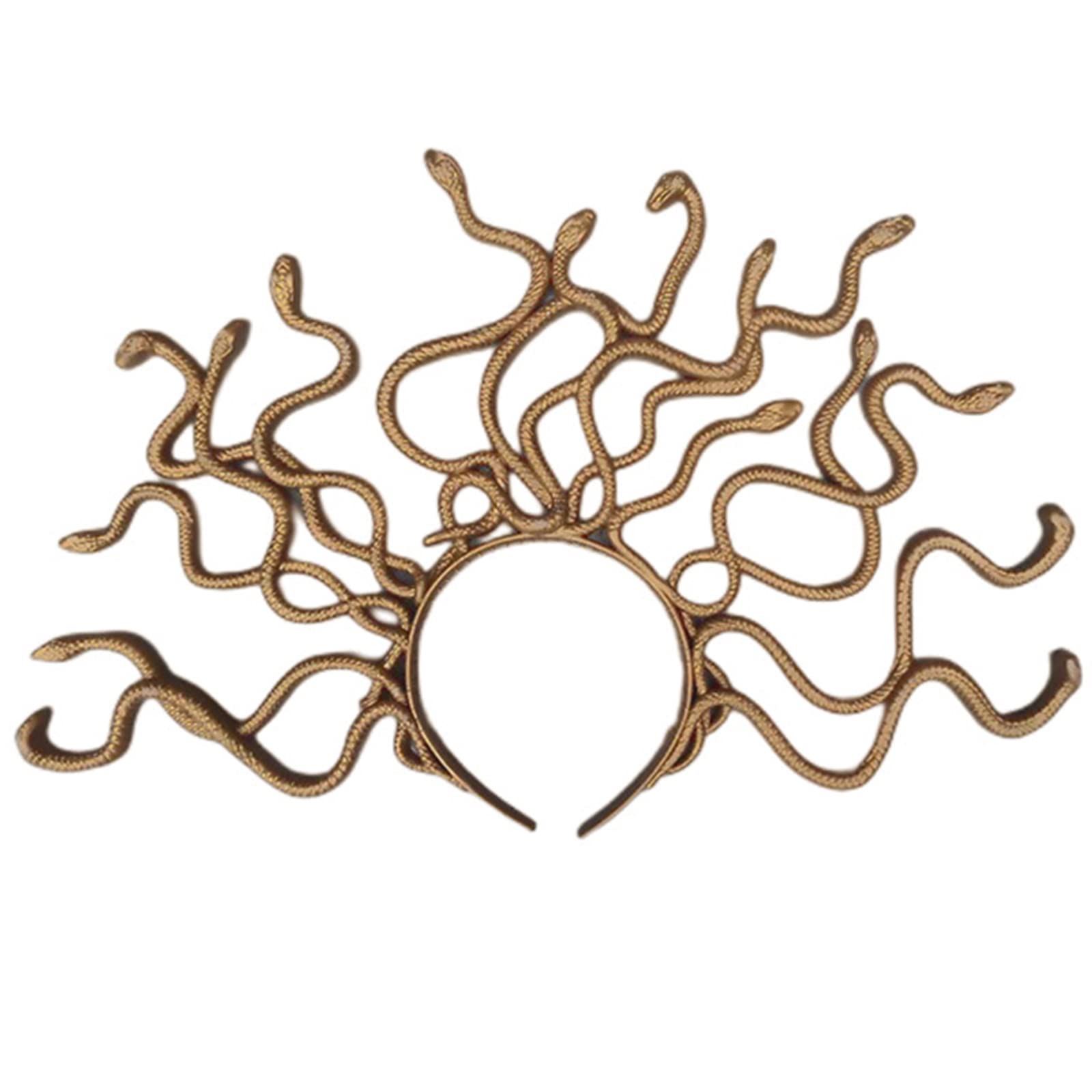 ZEPFJHE Halloween Medusa Headband Snake Costume Headband Headpiece Halloween Cosplay Party Masquerade Party Cosplay Women