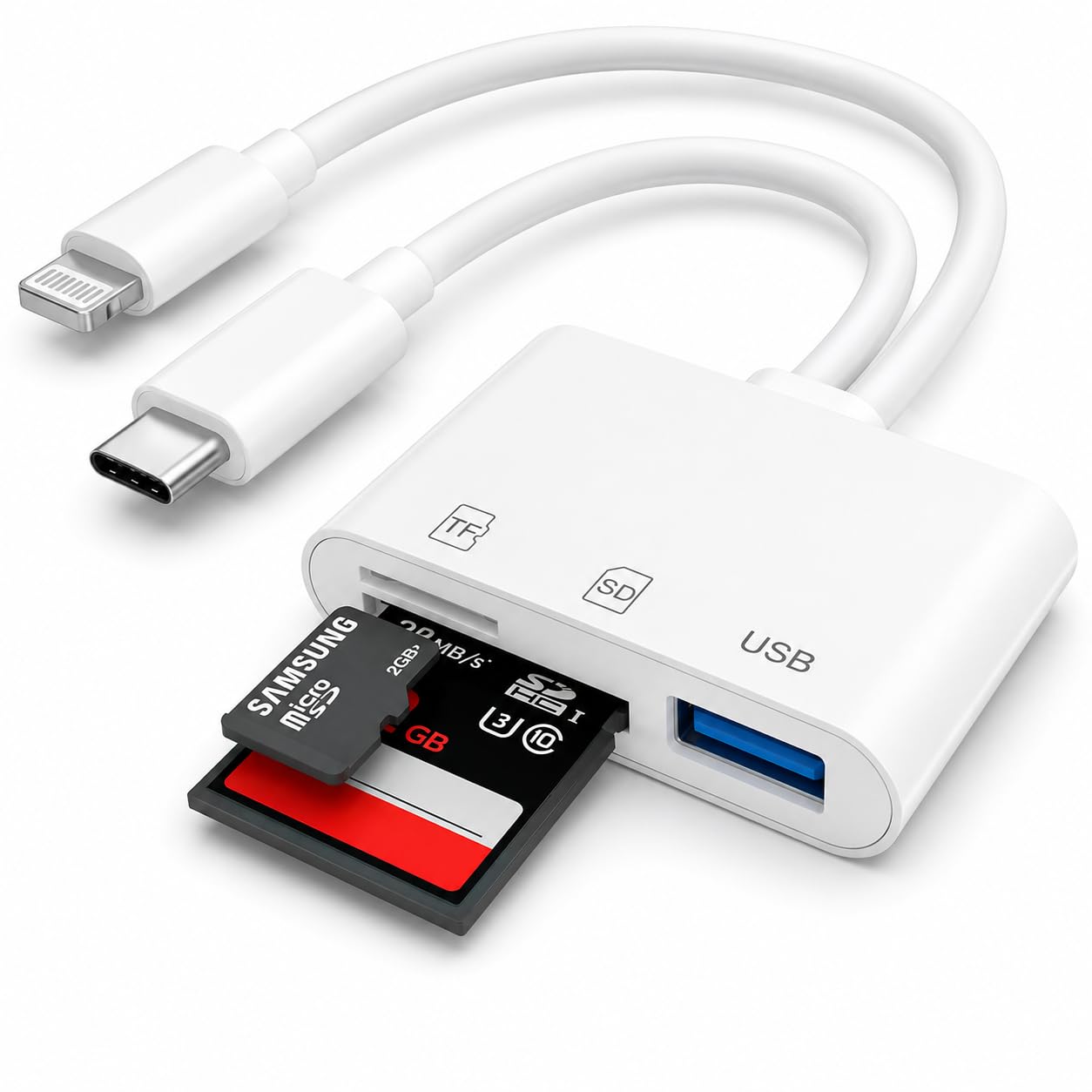 [Certificato Apple MFi] Lettore di schede SD per iPhone e iPad, USB C e