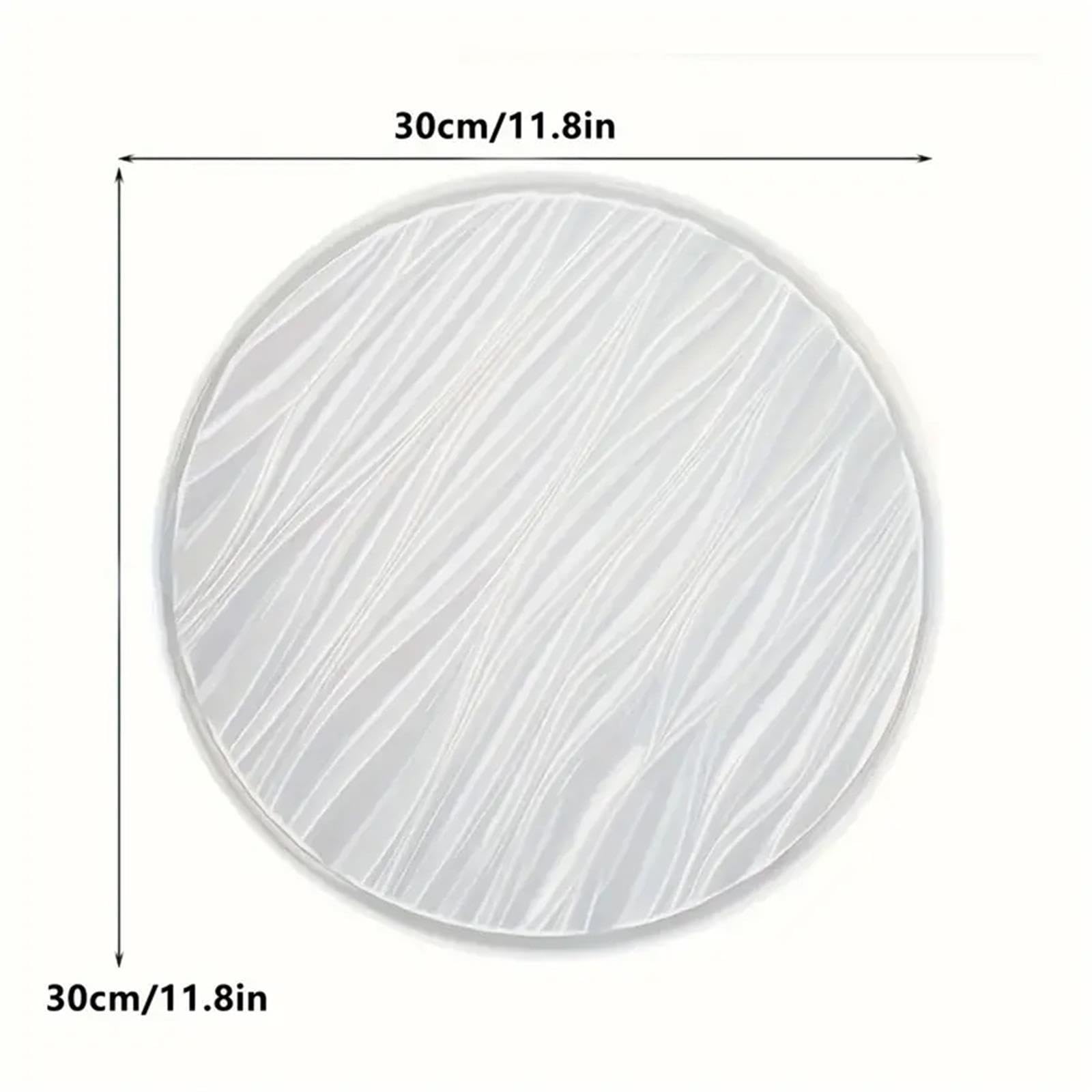 Stampi in Silicone per Ali d'Angelo Stampo in Silicone for Vassoio Rotondo Grande, Stampo Ovale for in Gesso, Cemento, Resina(30cm)