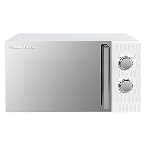 Russell Hobbs Honeycomb RHMM715 Microondas Manual Solo de 17 Litros y 700W en color blanco, con 5 Niveles de Potencia, Temporizador Integrado y Función de Descongelado.