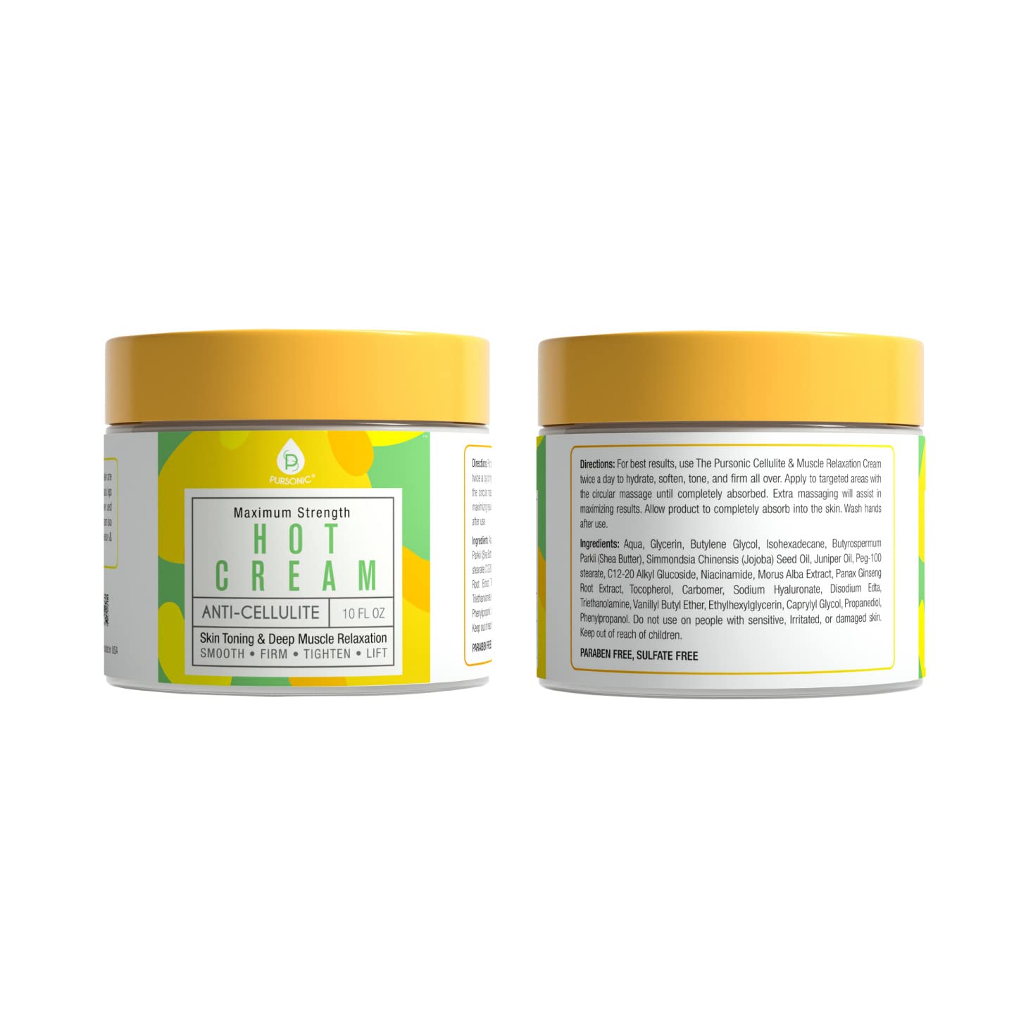 Pursonic Anti Cellulite Cream & Muscle Relaxation Hot Cream - Reduce Varicose Veins, Firm, Tighten & Improve Skin Texture - Hydrate with All-Natural Ingredients for Legs, Arms, Tummy, Butt & Thighs image 2