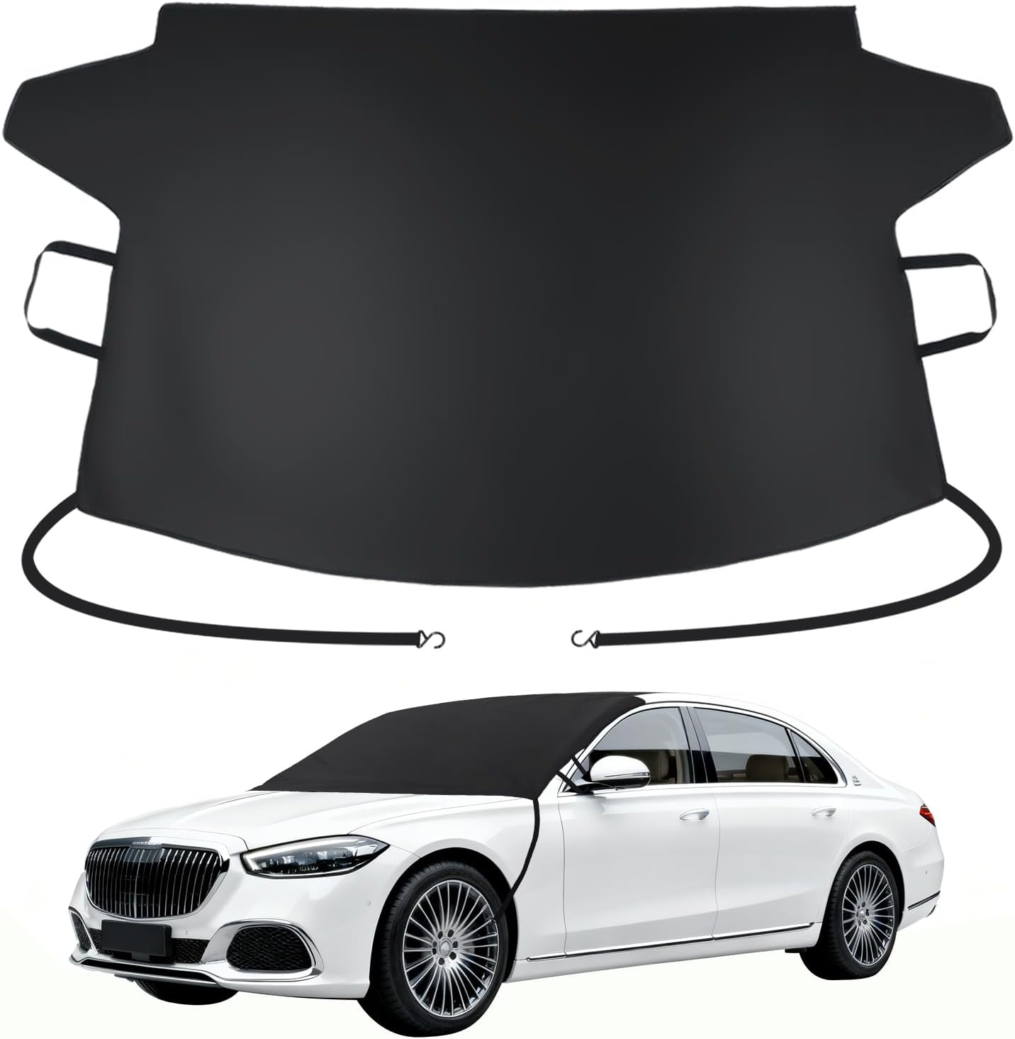 Subody Cldkz Windshield Cover for ice and Snow | 600D Three-Layer Composite Waterproof,Sunshade,Dustproof Fabric |Windshield Snow Cover for car, SUV, Truck|Winter car Accessories|car Windshield Cover