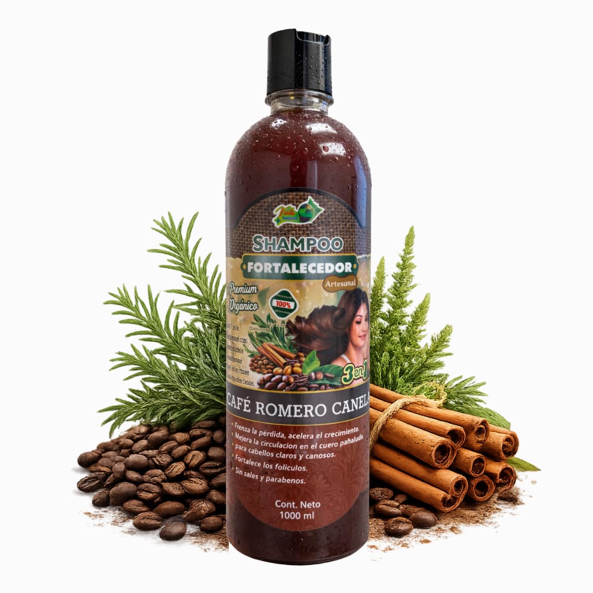 Amazon.com : Coffee, Rosemary & Cinnamon Herbal Shampoo 1L (33.9