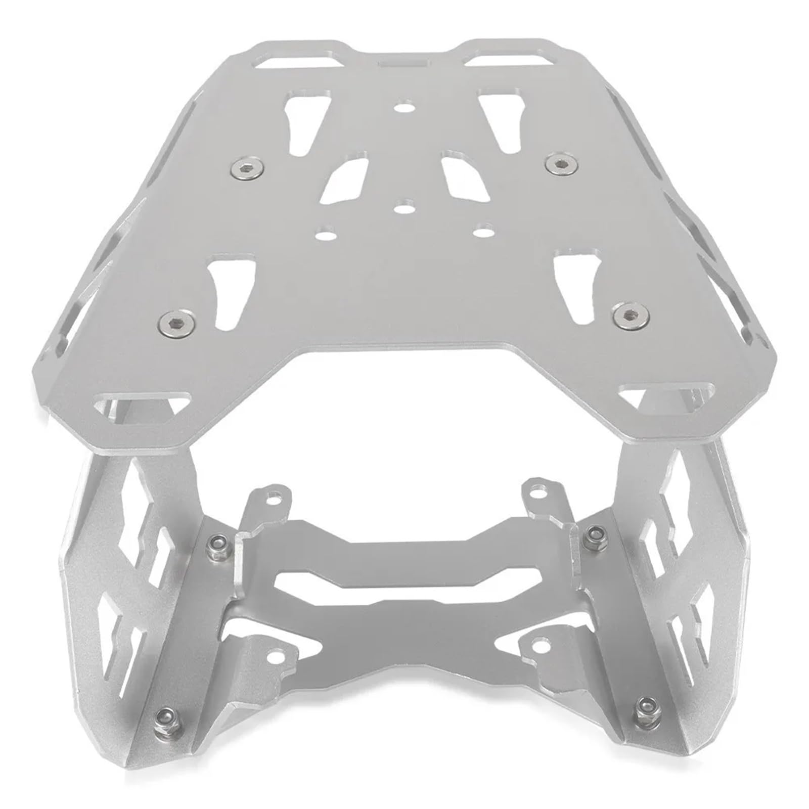 Uchwyt Topcase Zestaw tylnego bagażnika motocyklowego pasuje do Yamaha Tenere 700 T7 Rally T7 2019 2020 2021 2022 2024 2023 motocyklowy Wspornik(Silver)