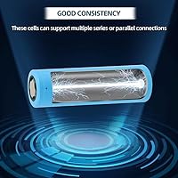 Vista 2 de 18350 3 .7V Rechar 900mAh Large Capacity Ion Rechar Batteries Batteries for LED, Devices (Button Top),2 Pcs 3.7VsssSuitable for doorbell Electric