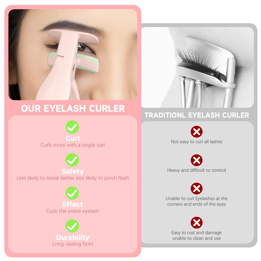 MAYCREATE 3Pcs Mini Eyelash Curler Set, Lash Clamp For Hard Lashes 1